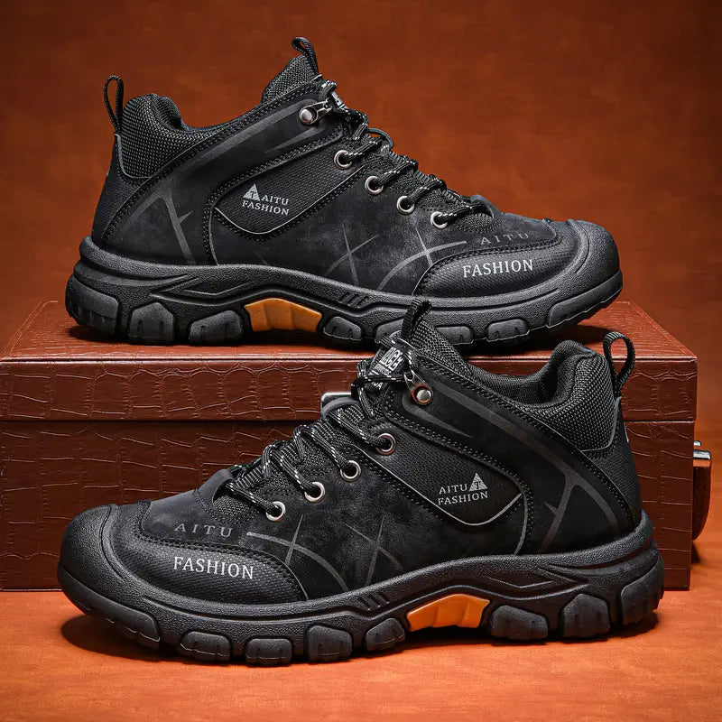 (📢LAST DAY-49% OFF🛒)Men's Outdoor Hiking Shoes – Waterproof, Non-Slip, Puncture-Proof & Smash-Proof with Arch Support & Wide Toe – Perfect for Daily Wear & Outdoor Adventures