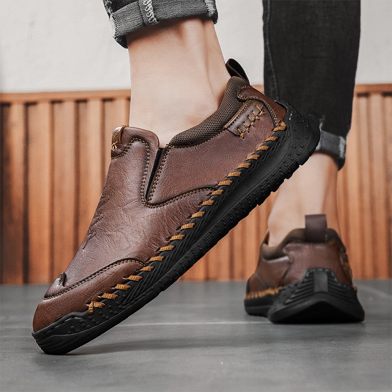 ⏰Promotion -45% OFF🔥GARB®Men's Orthopedic Leather Loafers - Wide Toe Box, Slip-On Comfort