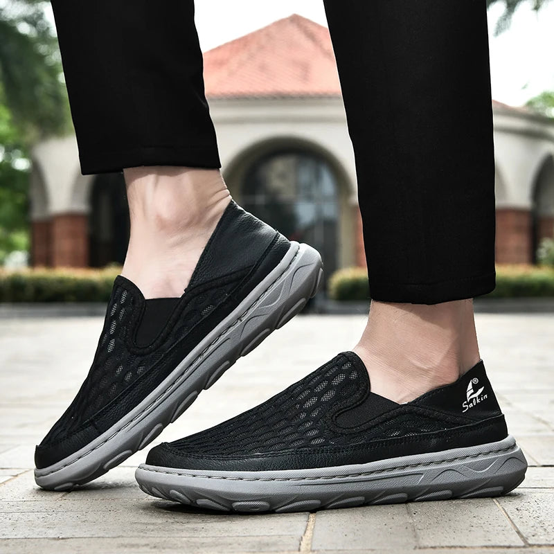 (⏰LAST DAY - 70% OFF🛒)Men’s Orthopedic Walking Shoes – Memory Foam, Arch Support, Comfortable & Lightweight Sneakers