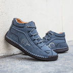 (⏰LAST DAY - 50% OFF🛒)Men's Retro Hand-Stitched Pigskin Boots – Wide Toe, Breathable, Non-Slip, Arch Support, Memory Foam Insole, Lightweight & Comfortable for Walking & Driving