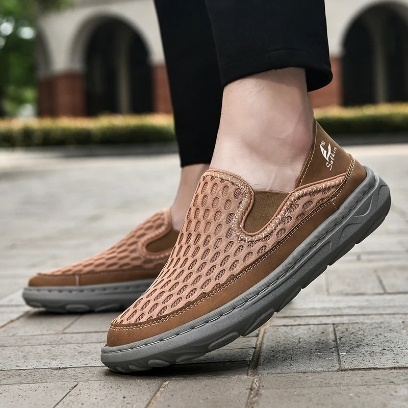 (⏰LAST DAY - 70% OFF🛒)Men’s Orthopedic Walking Shoes – Memory Foam, Arch Support, Comfortable & Lightweight Sneakers