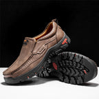 Mitchell Shoes Men's Non-slip Walking Leather Lightweight Breathable Casual Loafers