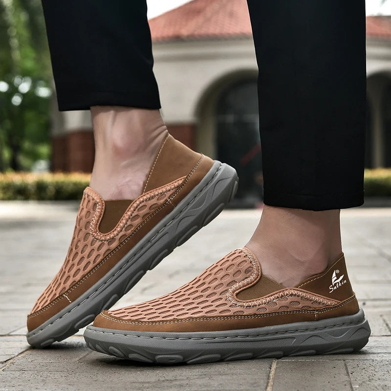 (⏰LAST DAY - 70% OFF🛒)Men’s Orthopedic Walking Shoes – Memory Foam, Arch Support, Comfortable & Lightweight Sneakers