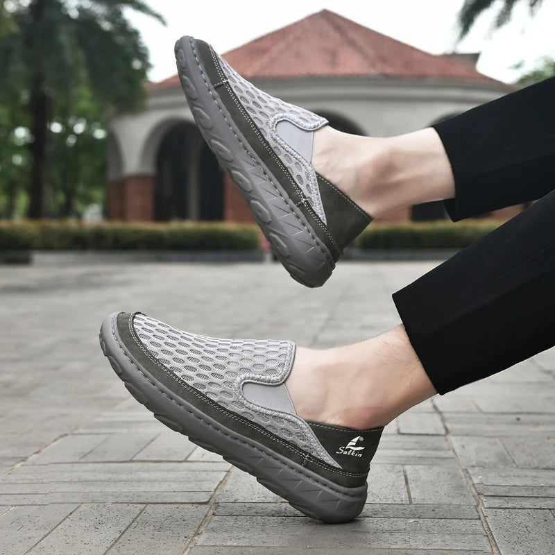 (⏰LAST DAY - 70% OFF🛒)Men’s Orthopedic Walking Shoes – Memory Foam, Arch Support, Comfortable & Lightweight Sneakers