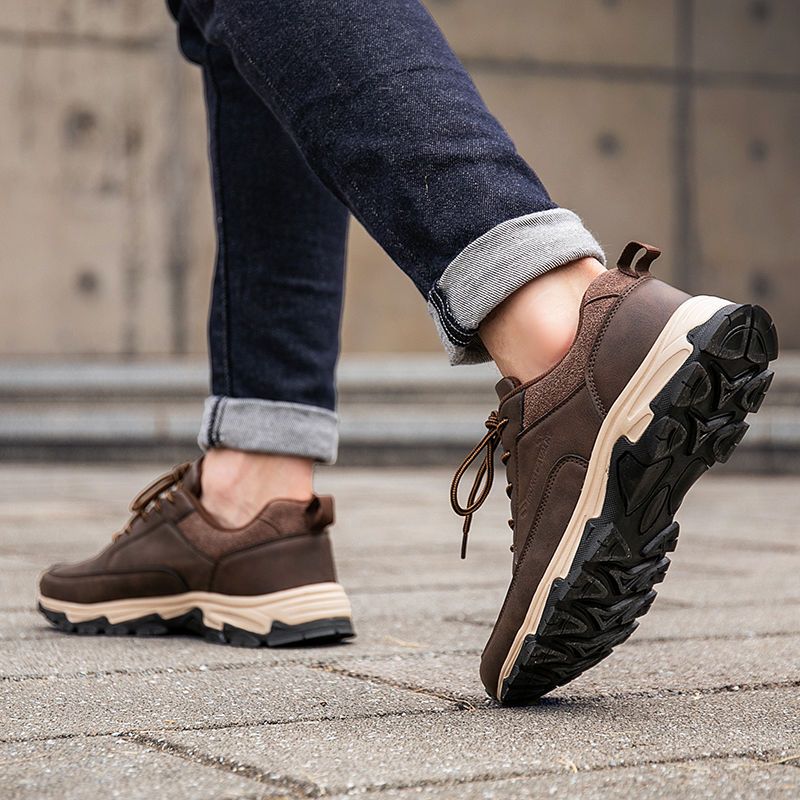 🔥Best Seller-Men's Comfortable Arch Support Shock Absorbing Orthopedic Leather Sneakers