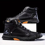 ⚡Men's Comfortable Handmade Leather Boots – Waterproof, Arch Support, Pressure Relief, Spacious Toe Box Outdoor Leather Shoes