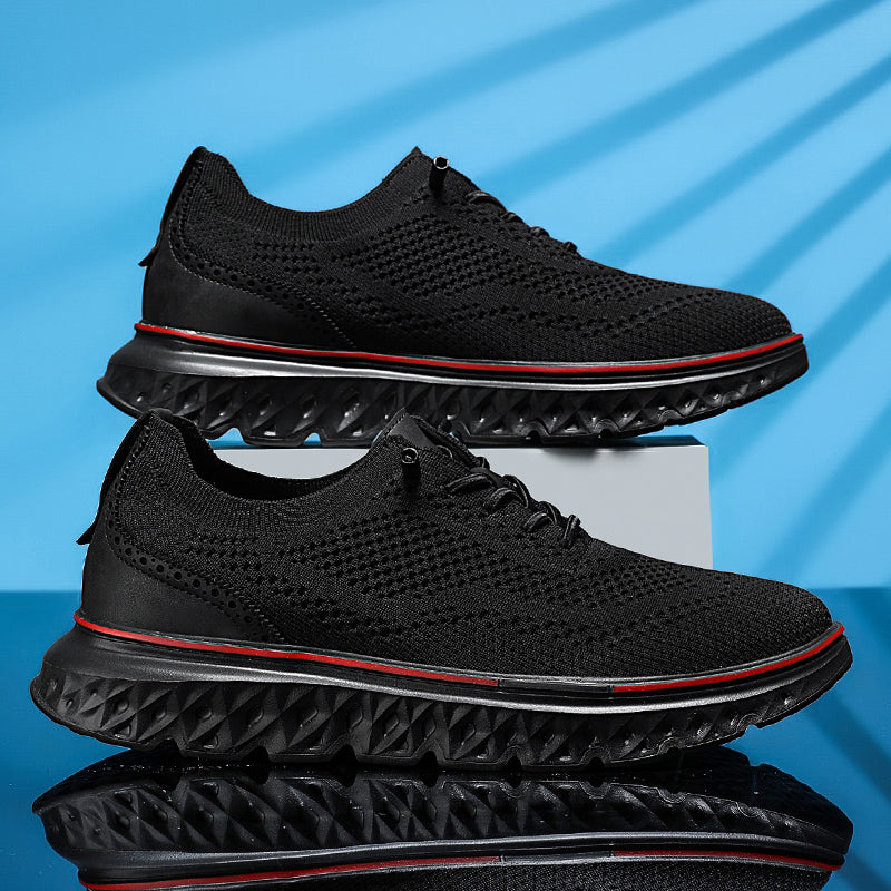 ⏰LAST DAY - 50% OFF🛒Men's Hands Free Slip On Oxford Shoes – Ultra Comfortable knitted fabric shoes, Lightweight Casual Walking Sneakers, Comfortable Dress Shoes, Mesh Urban Shoes for Business & Daily Wear