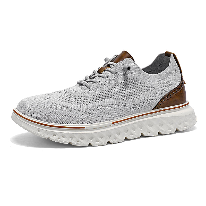 ⏰LAST DAY - 50% OFF🛒Men's Hands Free Slip On Oxford Shoes – Ultra Comfortable knitted fabric shoes, Lightweight Casual Walking Sneakers, Comfortable Dress Shoes, Mesh Urban Shoes for Business & Daily Wear