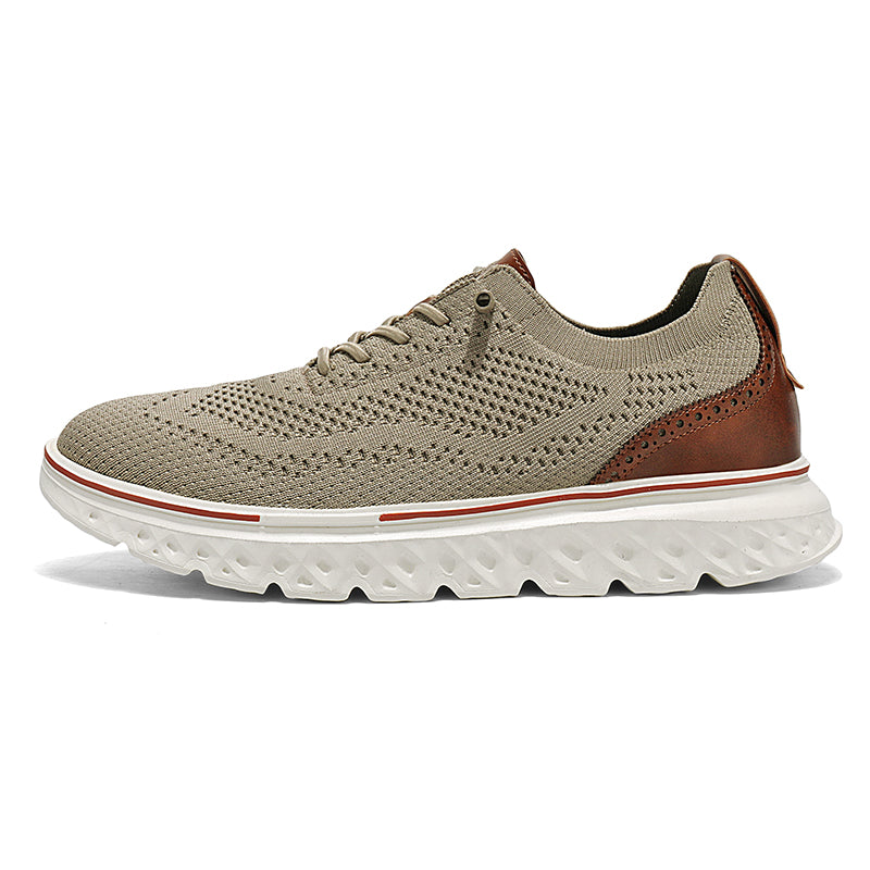 ⏰LAST DAY - 50% OFF🛒Men's Hands Free Slip On Oxford Shoes – Ultra Comfortable knitted fabric shoes, Lightweight Casual Walking Sneakers, Comfortable Dress Shoes, Mesh Urban Shoes for Business & Daily Wear