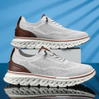 ⏰LAST DAY - 50% OFF🛒Men's Hands Free Slip On Oxford Shoes – Ultra Comfortable knitted fabric shoes, Lightweight Casual Walking Sneakers, Comfortable Dress Shoes, Mesh Urban Shoes for Business & Daily Wear