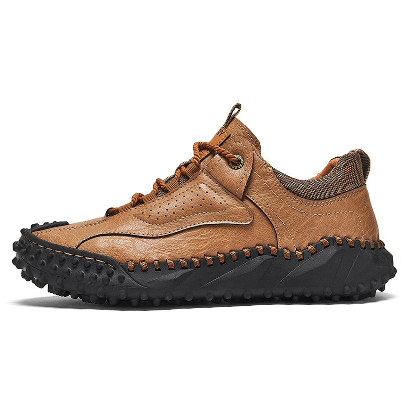 (👞Clearance Sale-70%OFF💥)Men’s Vintage Leather Hiking Shoes – Genuine Leather, Orthopedic Arch Support, Wide Toe Box, Waterproof, Breathable, Hand-Sewn, Non-Slip, Lightweight Shoes for Driving & Walking