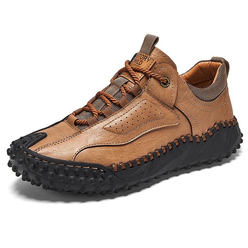 (👞Clearance Sale-70%OFF💥)Men’s Vintage Leather Hiking Shoes – Genuine Leather, Orthopedic Arch Support, Wide Toe Box, Waterproof, Breathable, Hand-Sewn, Non-Slip, Lightweight Shoes for Driving & Walking
