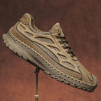 ⏰Limited Time 50% OFF🛒Men's Lace-Up Orthopedic Leather Hiking Shoes – Breathable Mesh, Durable Rubber Sole, Lightweight & Supportive