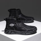 Men's Orthopedic Safety Off-Road Leather Boots - Lightweight ; Round Toe ; Ankle Protection ; Arch Support ; Non-Slip ; Durable for 3 years