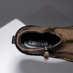 Men's Orthopedic Safety Off-Road Leather Boots - Lightweight ; Round Toe ; Ankle Protection ; Arch Support ; Non-Slip ; Durable for 3 years