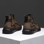 Men's Orthopedic Safety Off-Road Leather Boots - Lightweight ; Round Toe ; Ankle Protection ; Arch Support ; Non-Slip ; Durable for 3 years