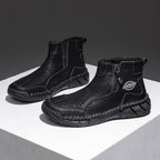 Men's Orthopedic Safety Off-Road Leather Boots - Lightweight ; Round Toe ; Ankle Protection ; Arch Support ; Non-Slip ; Durable for 3 years