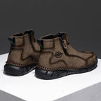 Men's Orthopedic Safety Off-Road Leather Boots - Lightweight ; Round Toe ; Ankle Protection ; Arch Support ; Non-Slip ; Durable for 3 years