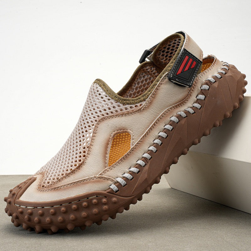 ⏰Last Day! 45% OFF 🔥GARB®Men‘s Genuine Leather Mesh Breathable Outdoor Sandals