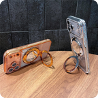 Gradient Diamond Glitter Mirror Stand Case for iPhone Series