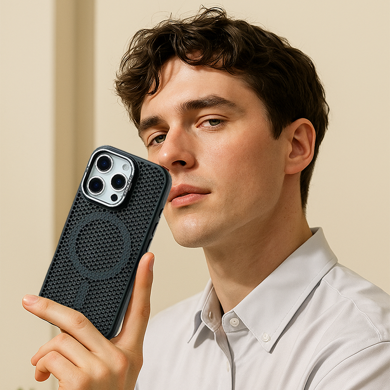 CaseSun-MagSafe Honeycomb Cooling Case for iPhone 17/16/15/14 Series