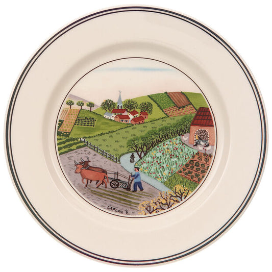 Design Naif - Appetizer/Dessert Plate Plowing (Set of 6)