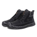 ⏰Clearance Sale-70%OFF🔥Men’s Easy-On Leather Motorcycle Boots – Lightweight Desert Style with Ankle Support & Anti-Slip Sole for Long Rides and Daily Commutes