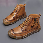 ⏰Clearance Sale-70%OFF🔥Men’s Easy-On Leather Motorcycle Boots – Lightweight Desert Style with Ankle Support & Anti-Slip Sole for Long Rides and Daily Commutes