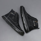 ⏰Clearance Sale-70%OFF🔥Men’s Easy-On Leather Motorcycle Boots – Lightweight Desert Style with Ankle Support & Anti-Slip Sole for Long Rides and Daily Commutes