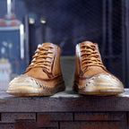 ⏰Clearance Sale-70%OFF🔥Men’s Easy-On Leather Motorcycle Boots – Lightweight Desert Style with Ankle Support & Anti-Slip Sole for Long Rides and Daily Commutes