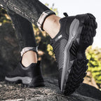 (⏰Limited Time Sale 70% OFF) Men's Wear Resistant Waterproof Non-slip Anti-skid Anti-puncture Hiking Shoes Orthopedic Wide Toe Arch Support Walking Shoes