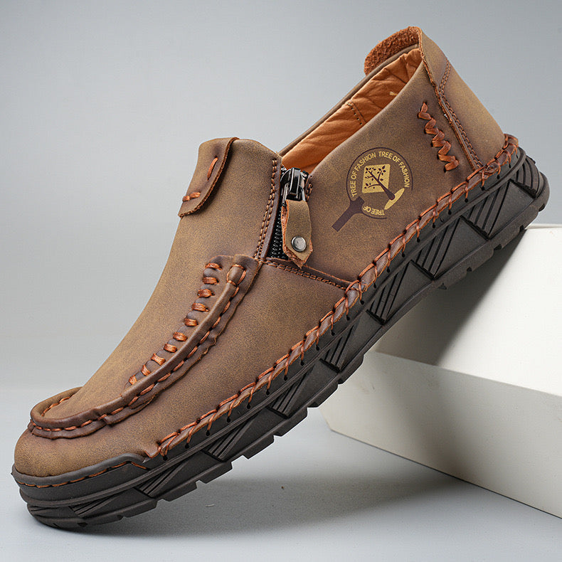 ⏰Last Day! 50% OFF 🔥GARB Premium Leather Loafers - Arch Support, Shock Absorption, Easy Side Zip