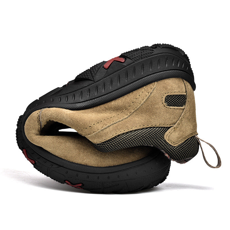 ⏰Promotion - 50% OFF🔥GARB® Men’s Handcrafted Leather Outdoor Loafers – Arch Support, Wide Toe & Impact Protection