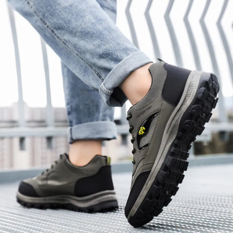 Men's Thickened Sole Elastic Collar Orthopedic Insole Comfortable Outdoor Shoes Casual Shoes