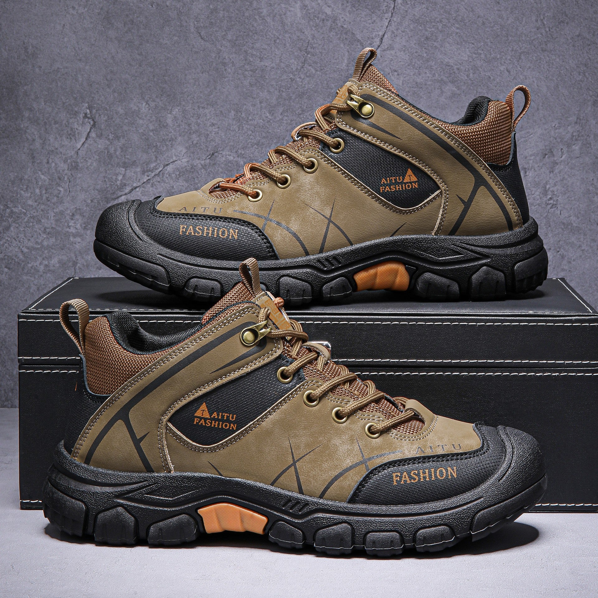 (⏰LAST DAY-49% OFF🛒)Men's Outdoor Hiking Shoes – Waterproof, Non-Slip, Puncture-Proof & Smash-Proof with Arch Support & Wide Toe – Perfect for Daily Wear & Outdoor Adventures