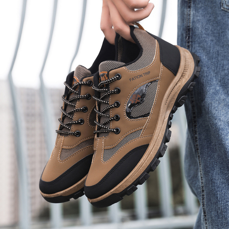 Men's Thickened Sole Elastic Collar Orthopedic Insole Comfortable Outdoor Shoes Casual Shoes