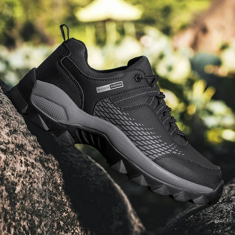 (⏰Limited Time Sale 70% OFF) Men's Wear Resistant Waterproof Non-slip Anti-skid Anti-puncture Hiking Shoes Orthopedic Wide Toe Arch Support Walking Shoes