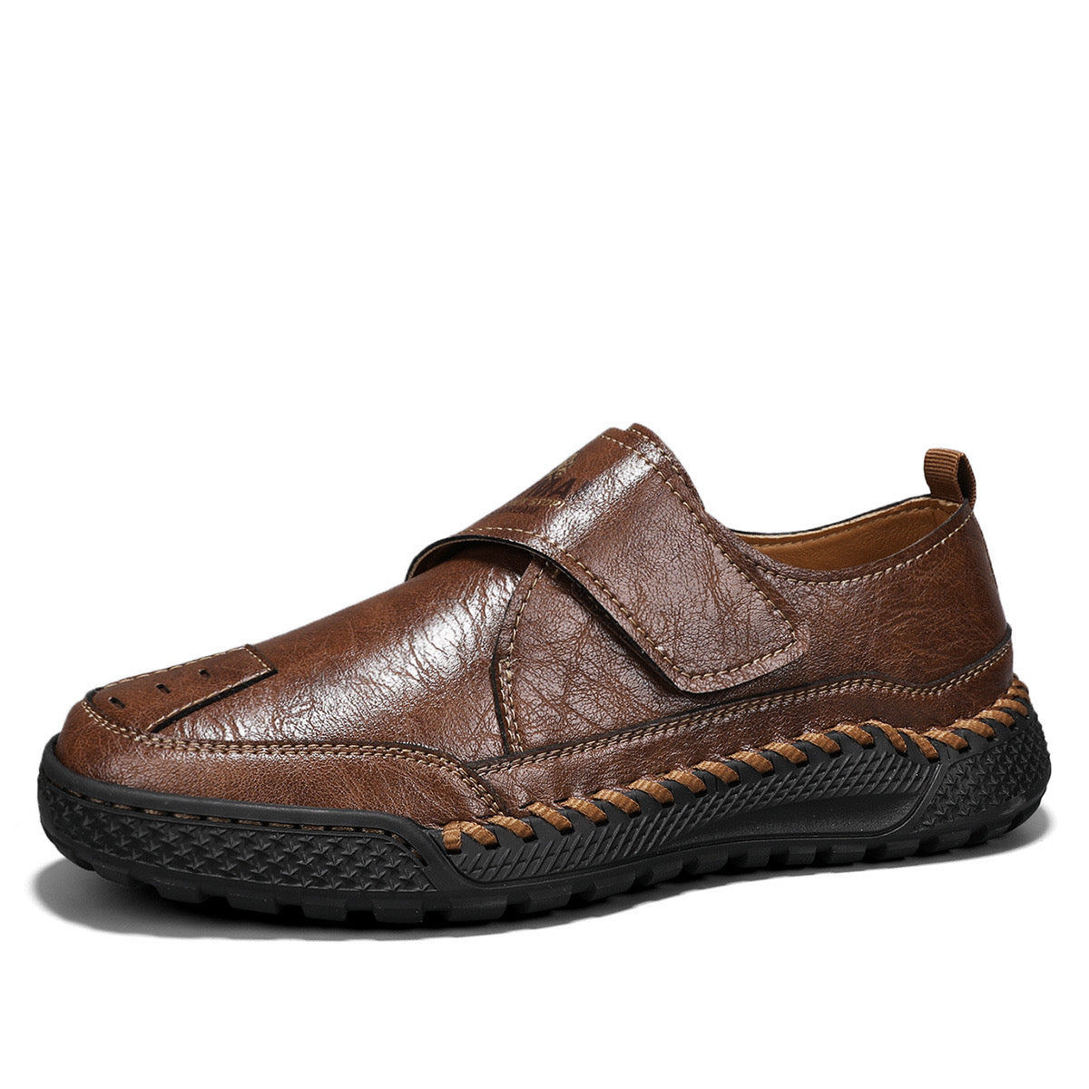 Men's Handcrafted Genuine Leather Orthopedic Velcro Loafers by GARB®