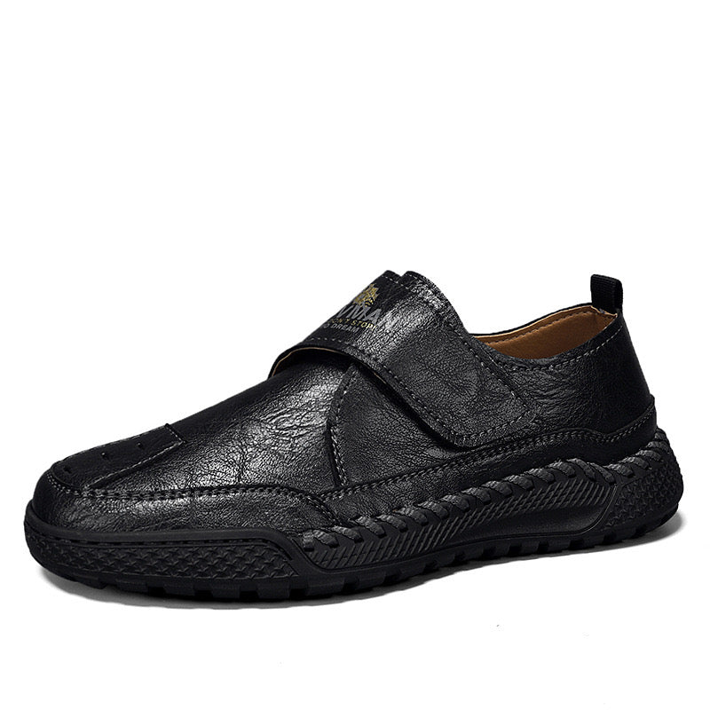 Men's Handcrafted Genuine Leather Orthopedic Velcro Loafers by GARB®