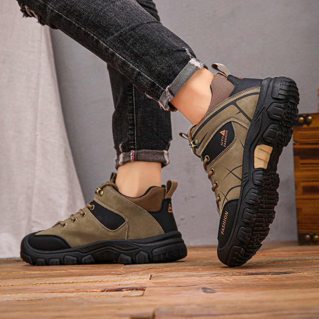 (⏰LAST DAY-49% OFF🛒)Men's Outdoor Hiking Shoes – Waterproof, Non-Slip, Puncture-Proof & Smash-Proof with Arch Support & Wide Toe – Perfect for Daily Wear & Outdoor Adventures