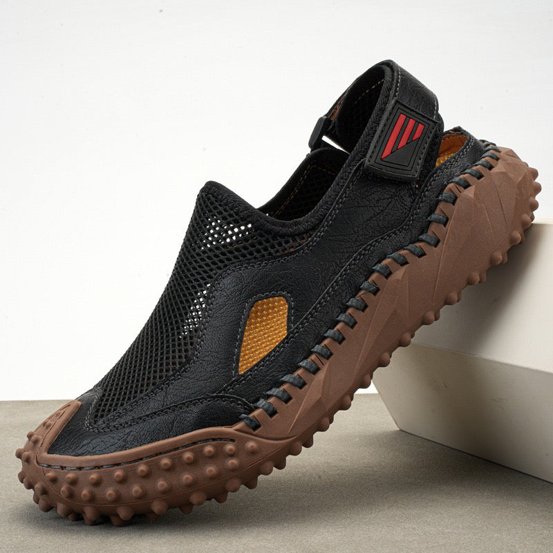 ⏰Last Day! 45% OFF 🔥GARB®Men‘s Genuine Leather Mesh Breathable Outdoor Sandals