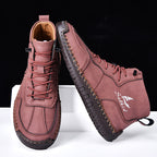 (⏰Limited Time Sale 70% OFF) Men's Orthopedic Comfortable Handmade Leather Boots - Waterproof, Non-Slip, Arch Support, Wide Toe, Shock-Absorbing, Outdoor Leather Boots