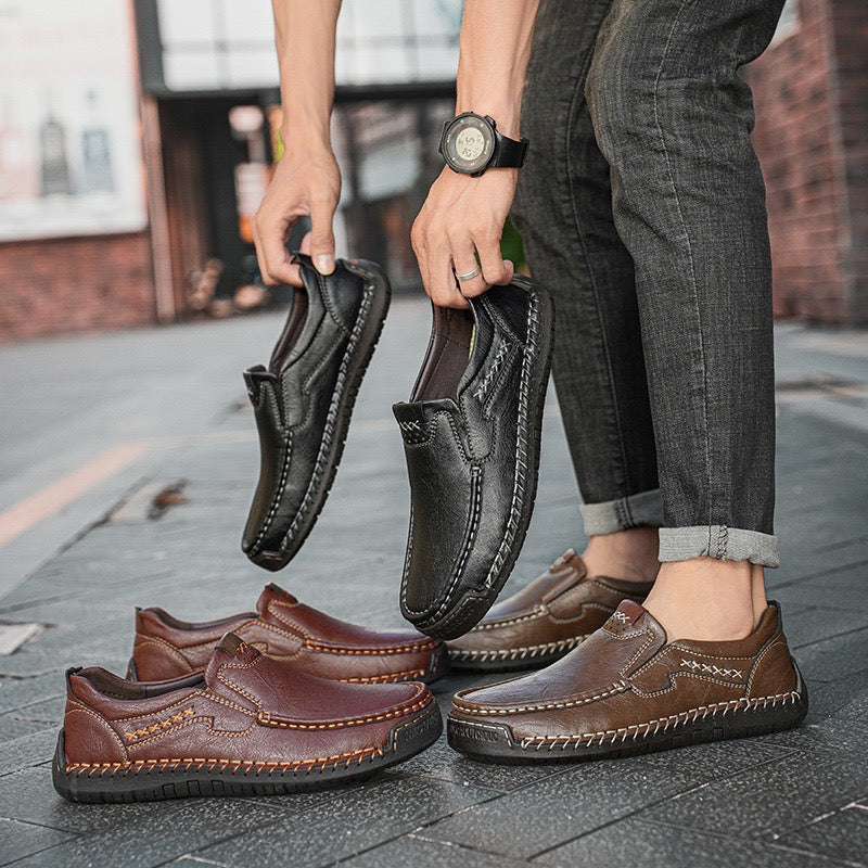 ⏰Promotion - 50% OFF🔥GARB® Men’s Premium Leather Loafers - Arch Support & Wide Fit Slip-On Shoes