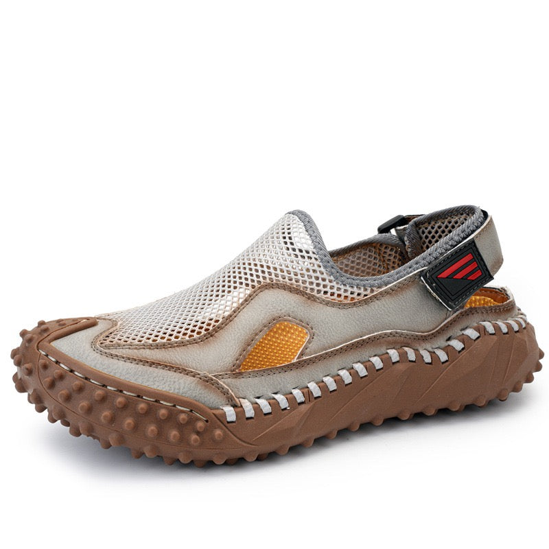 ⏰Last Day! 45% OFF 🔥GARB®Men‘s Genuine Leather Mesh Breathable Outdoor Sandals