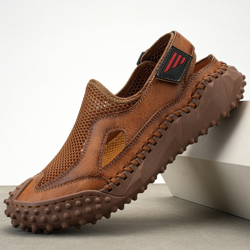 ⏰Last Day! 45% OFF 🔥GARB®Men‘s Genuine Leather Mesh Breathable Outdoor Sandals