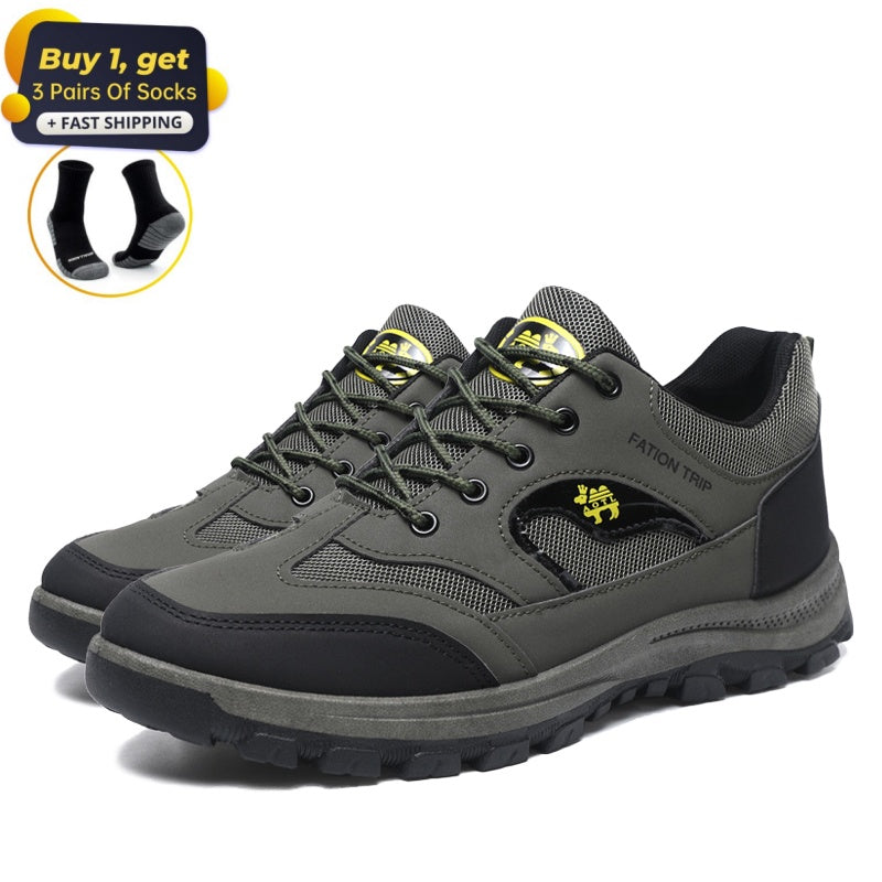 Men's Thickened Sole Elastic Collar Orthopedic Insole Comfortable Outdoor Shoes Casual Shoes