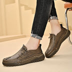 GARB®Men's Handmade Genuine Leather Glue-Free Slip-on Orthopedic Shoes