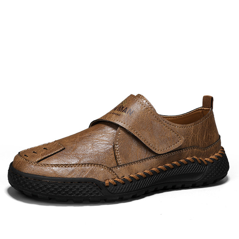 Men's Handcrafted Genuine Leather Orthopedic Velcro Loafers by GARB®