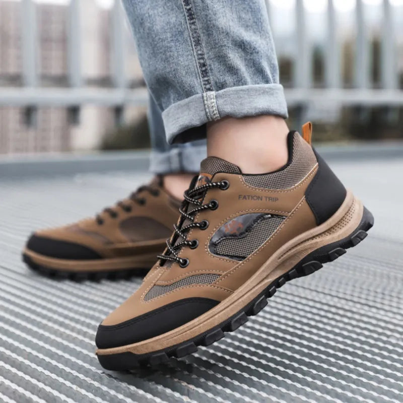 Men's Thickened Sole Elastic Collar Orthopedic Insole Comfortable Outdoor Shoes Casual Shoes