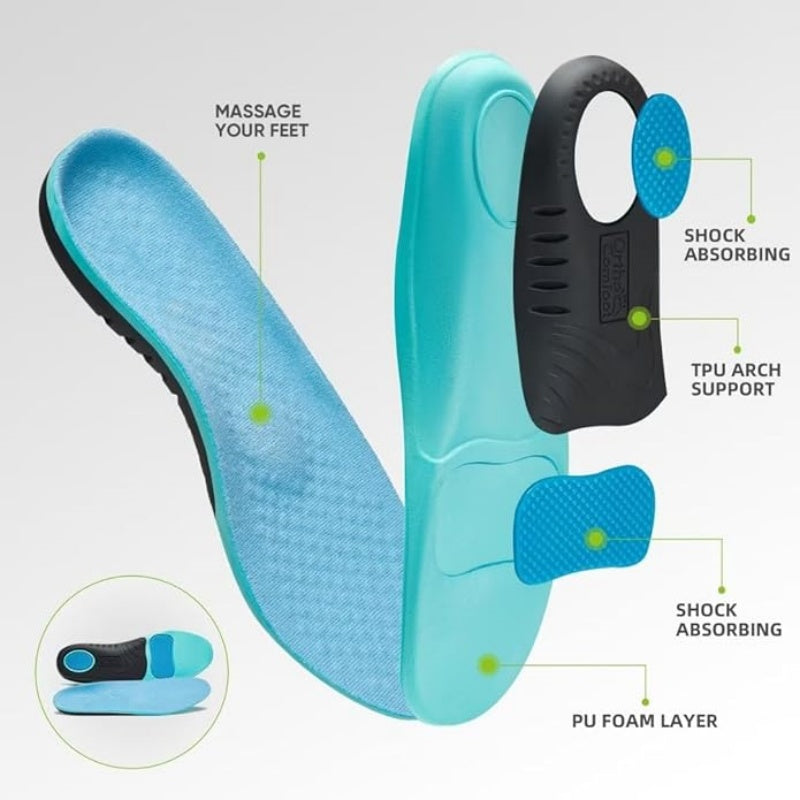 Men's Thickened Sole Elastic Collar Orthopedic Insole Comfortable Outdoor Shoes Casual Shoes